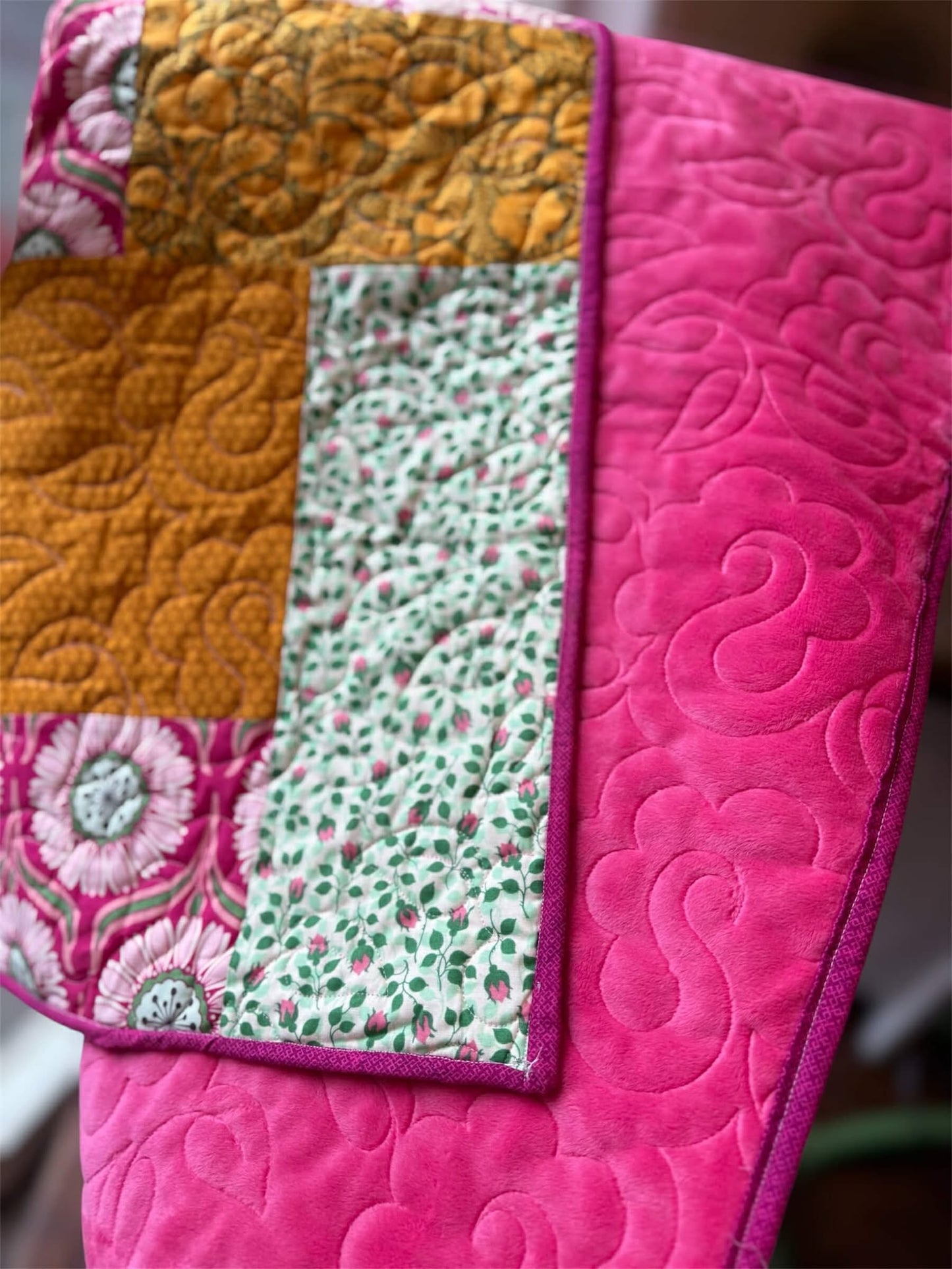Floral Serenade Handmade Quilt